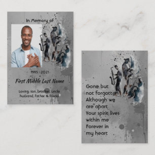  Memorial Keepsake Music Jazz Band Business Card