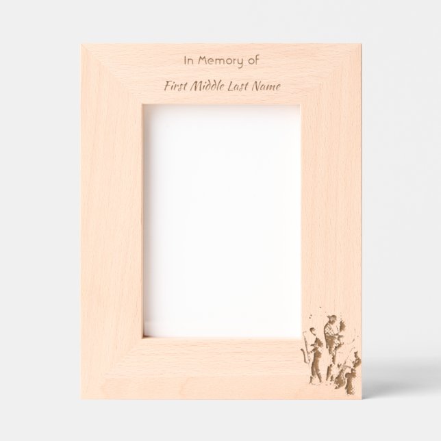 Memorial Keepsake Music Jazz Band Engraved Frames (Front)