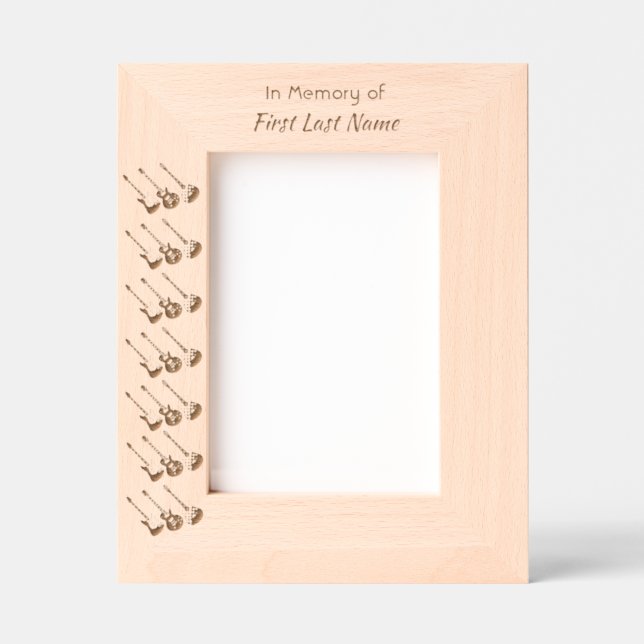 Memorial Keepsake Musician Guitar Music  Engraved Frames (Front)