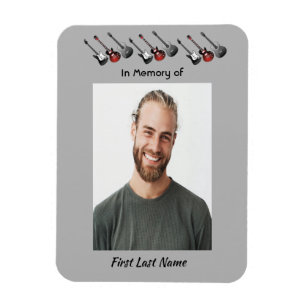 Memorial Keepsake Musician Guitar Music Magnet