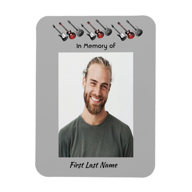 Memorial Keepsake Musician Guitar Music  Magnet (Vertical)