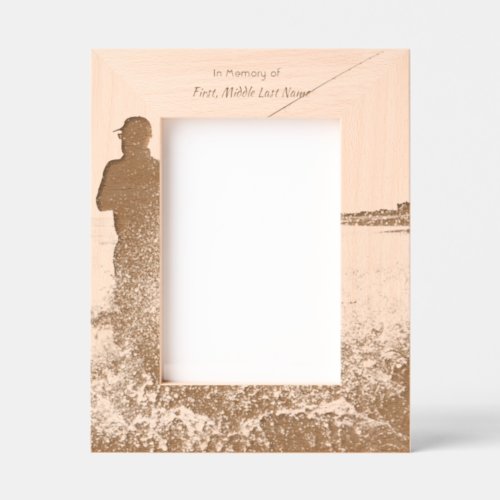 Memorial Keepsake Ocean Fly Fishing Fisherman Engraved Frames