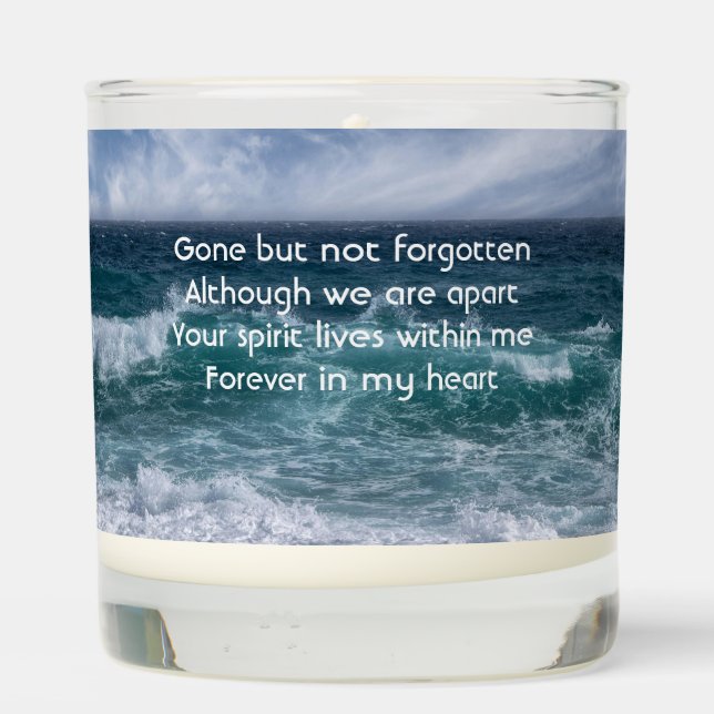 Memorial Keepsake Ocean Sea Beach Scented Candle (Back)
