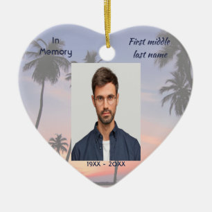 Memorial Keepsake Ocean Sea Tropical Beach Ceramic Ornament
