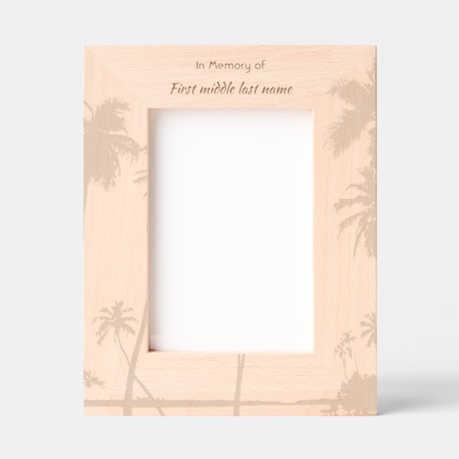 Memorial Keepsake Ocean Sea Tropical Beach Engraved Frames (Front)