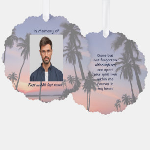 Memorial Keepsake Ocean Sea Tropical Beach Ornament Card