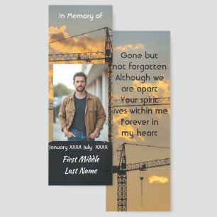 Memorial Keepsake Overhead Bridge Factory Crane Bookmarks