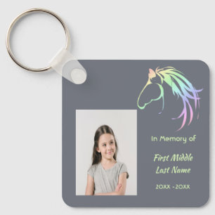 Memorial Keepsake Pastel Horse Art Keychain