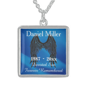 Memorial Keepsake Personalize Gift for Mom Sterling Silver Necklace