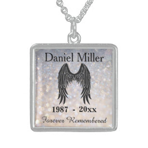 Memorial Keepsake Personalize Gift for Mom Sterling Silver Necklace
