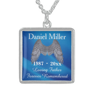 Memorial Keepsake Personalize Gift Sterling Silver Necklace