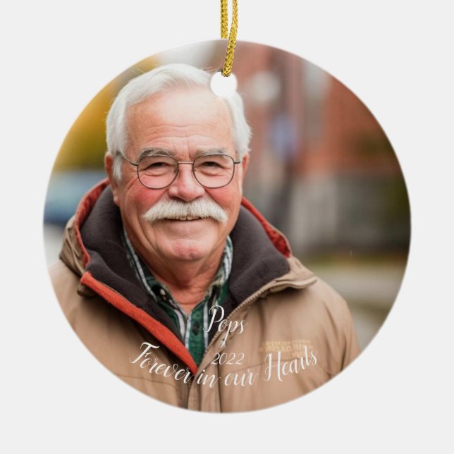 Memorial Keepsake Personalized Christmas Ornament (Front)