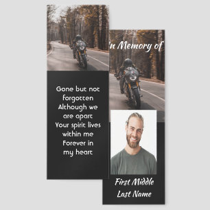 Memorial Keepsake Photo Motorcycle Biker Bookmarks