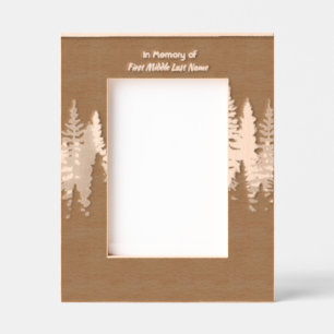 Memorial Keepsake Photo Wilderness Forest Trees Engraved Frames