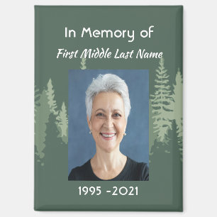 Memorial Keepsake Photo Wilderness Forest Trees Magnet