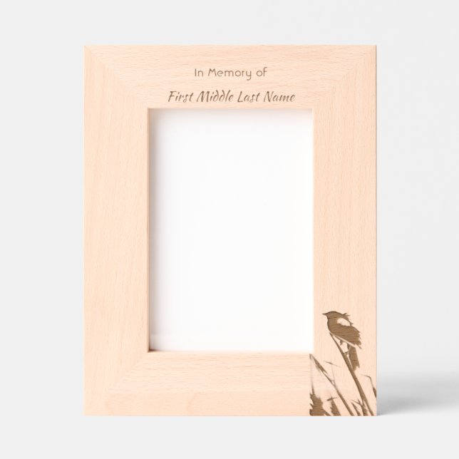  Memorial Keepsake  Red-wing Blackbird Engraved Frames (Front)