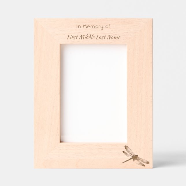 Memorial Keepsake Remembrance Custom Dragonfly Engraved Frames (Front)