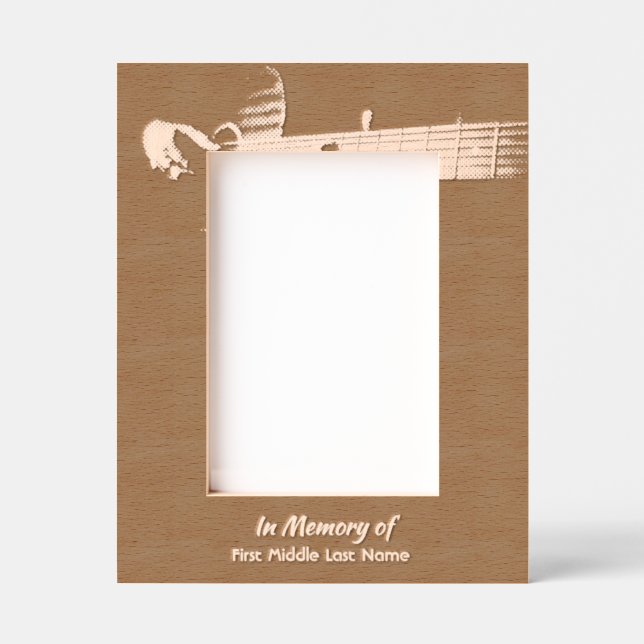 Memorial Keepsake Remembrance Music Guitar  Engraved Frames (Front)