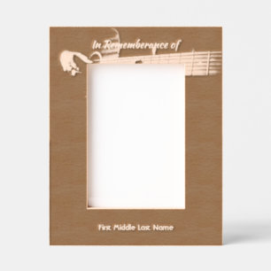 Memorial Keepsake Remembrance Music Guitar  Engraved Frames