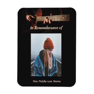 Memorial Keepsake Remembrance Music Guitar Magnet