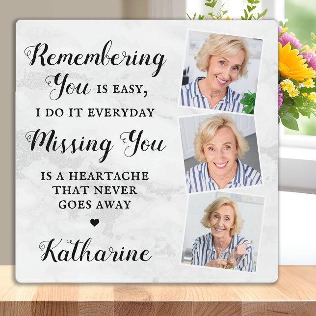 Memorial Keepsake Remembrance Personalized Photo Plaque (Creator Uploaded)