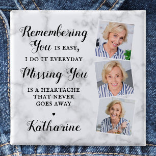 Memorial Keepsake Remembrance Photo Funeral Button