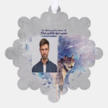 Memorial Keepsake  Remembrance Wolf Ornament Card