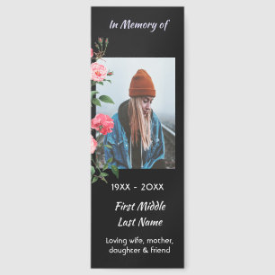 Memorial Keepsake Roses Garden Flowers Bookmarks