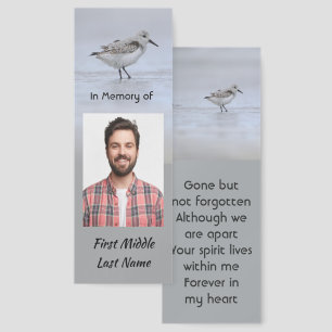 Memorial Keepsake Sandpiper Shore Bird Bookmarks