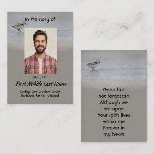 Memorial Keepsake Sandpiper Shore Bird Business Card