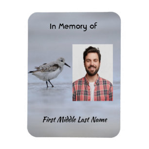 Memorial Keepsake Sandpiper Shore Bird Magnet