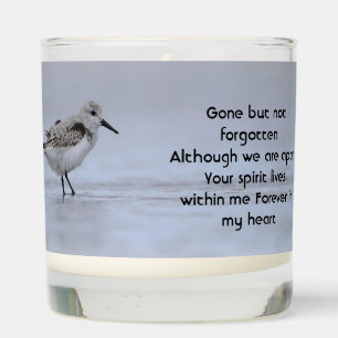  Memorial Keepsake Sandpiper Shore Bird  Scented Candle