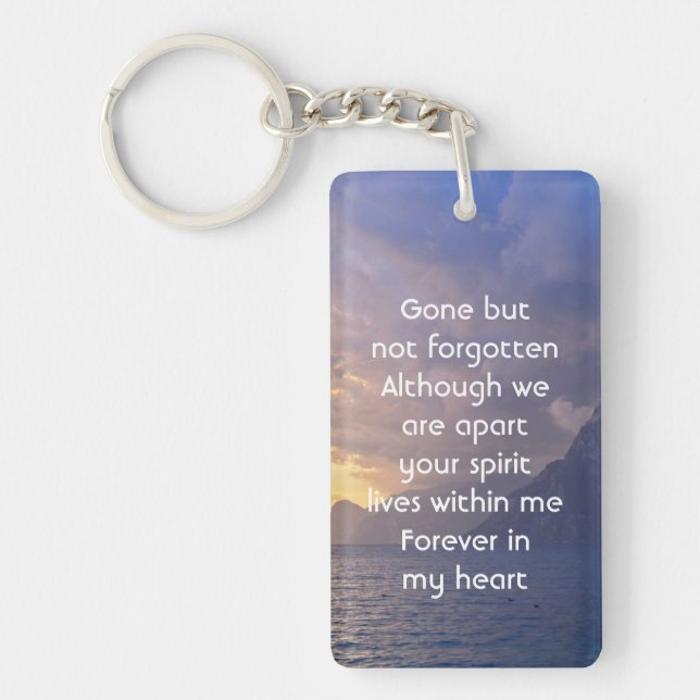  Memorial Keepsake Sea Sky Cloud Island  Keychain (Front)