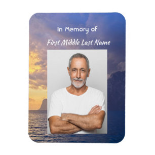 Memorial Keepsake Sea Sky Cloud Island Magnet