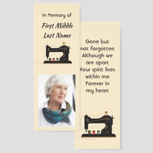  Memorial Keepsake Seamstress Sewing  Bookmarks
