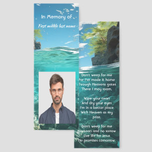 Memorial Keepsake Service Deep Sea Diving Diver Bookmarks