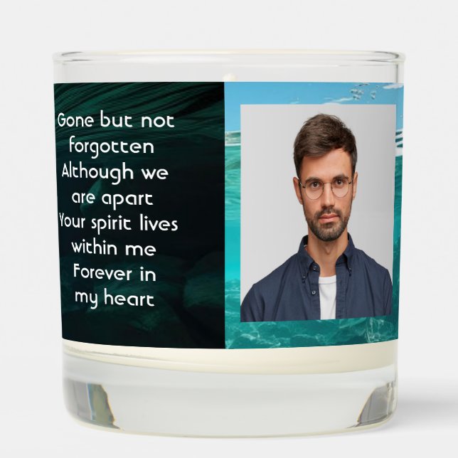 Memorial Keepsake Service Deep Sea Diving Diver Scented Candle (Left)