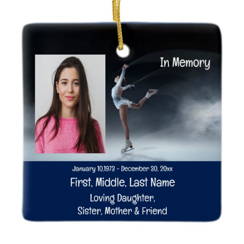 Memorial Keepsake Skating Skater Skates Ceramic Ornament