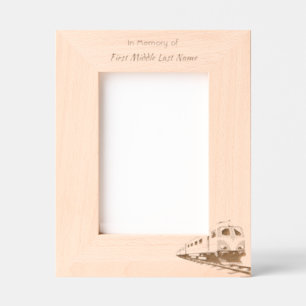 Memorial Keepsake Train Rail Tram Railway Engraved Frames