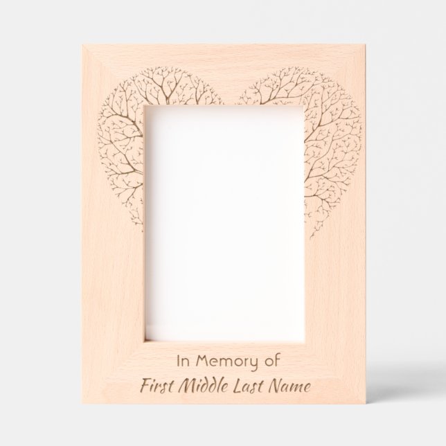Memorial Keepsake Tree Life Heart Love Engraved Frames (Front)