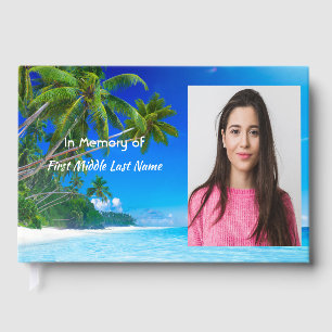 Memorial Keepsake Tropical Beach Exotic Guest Book