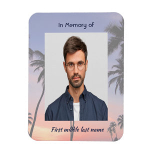 Memorial Keepsake Tropical Beach Magnet