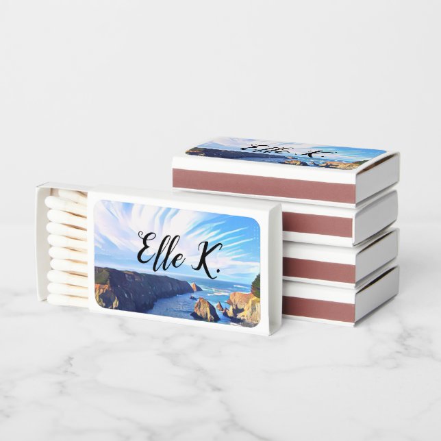 Memorial Keepsake Two Side Photo Personalized Matchboxes (Stacked)