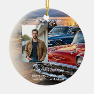 Memorial Keepsake Vintage Collectable Cars Classic Ceramic Ornament