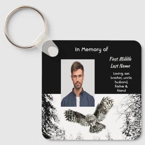 Memorial Keepsake Watercolor Owl Bird