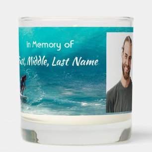 Memorial Keepsake  Wave Surfer Water Scented Candle