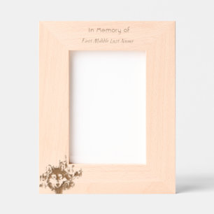 Memorial Keepsake Wolf Wolves Animal art Engraved Frames