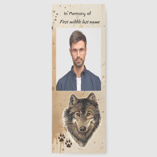 Memorial Keepsake Wolf Wolves Animal Bookmarks