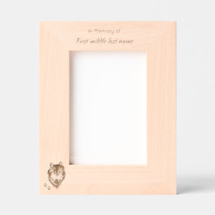 Memorial Keepsake Wolf Wolves Animal Engraved Frames