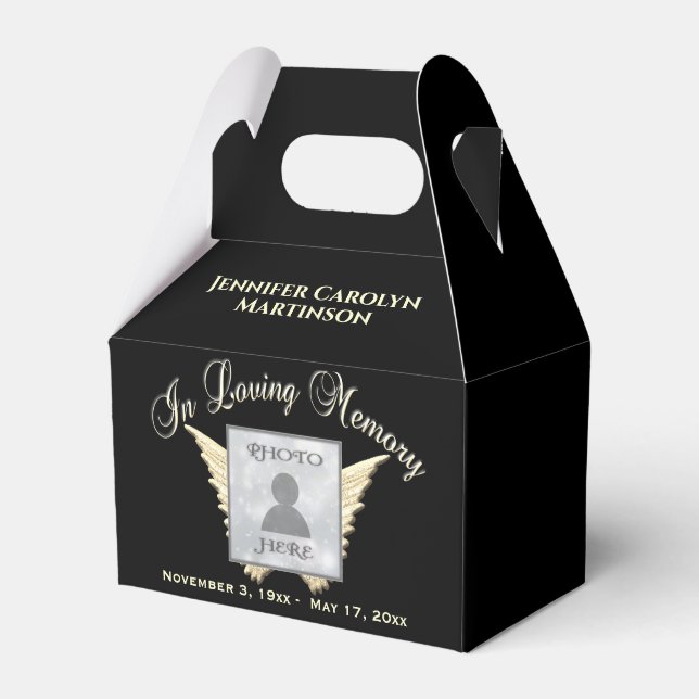 Memorial Keepsakes and Gifts Favor Box (Front Side)
